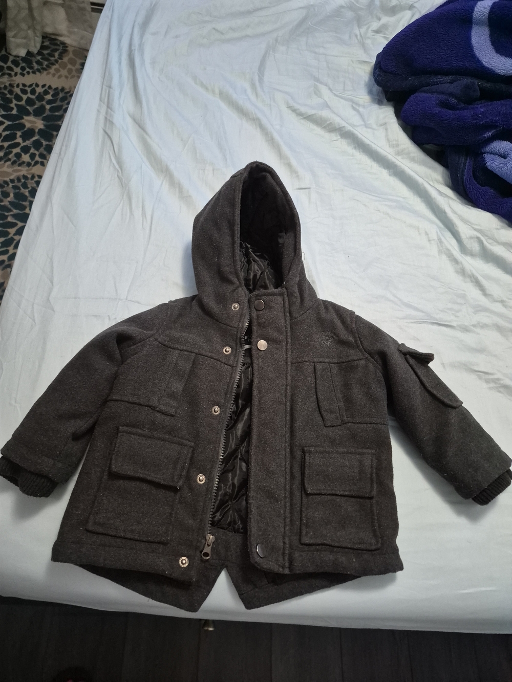 Beverly Hills Polo Club  Kids Hooded Winter Coat - Dark Gray